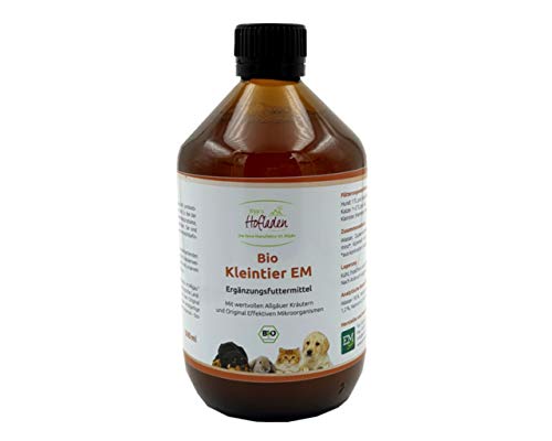 EM Bio Kleintier Ergänzungsfuttermittel 500ml, effektive Mikroorganismen für Hunde, Katzen, Hamster und Co. von EM