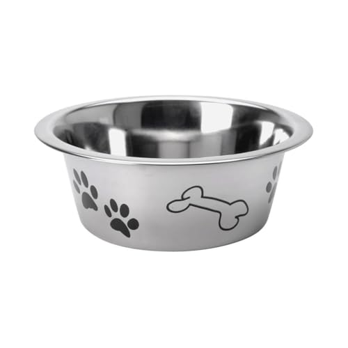 EMA Futterstation für Hunde, Edelstahl, zufällige Farbe, 16 cm von EMA