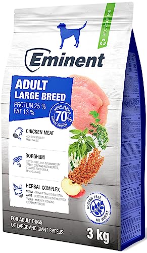 Eminent Adult Large Breed | High Premium Hundefutter Glutenfreie |Trockenfutter für Erwachsene Hunde großer und riesiger Rassen 3kg von EMINENT