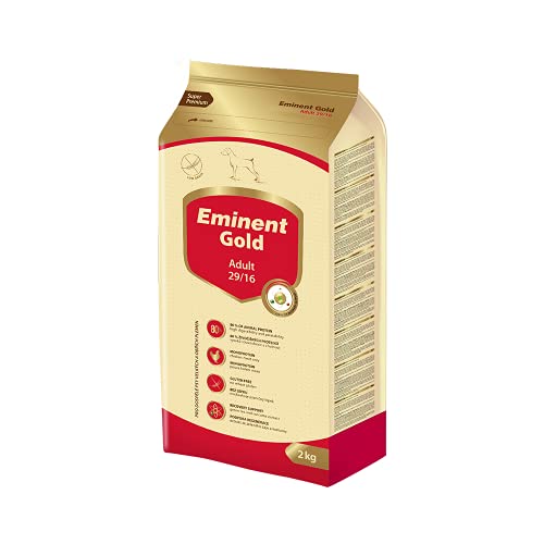 Eminent Gold Adult (1x 2 kg)| Glutenfreies Hundefutter | Super Premium Trockenfutter für Erwachsene Hunde Kleiner und mittlerer Rassen von EMINENT