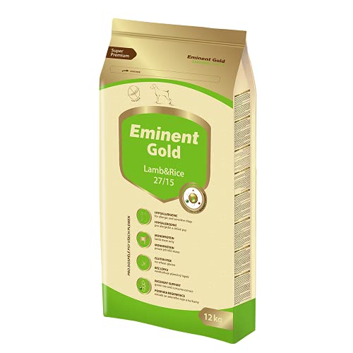 Eminent Gold Lamb & Rice (1x 12 kg) | Hypoallergenes | Glutenfreies Hundefutter | Super Premium Trockenfutter für Erwachsene Hunde Aller Rassen von EMINENT