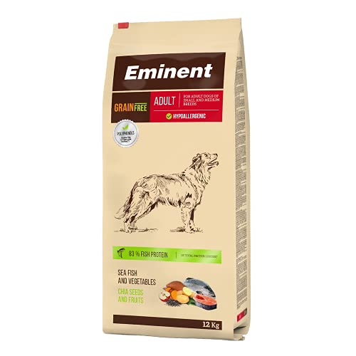 Eminent Grain Free | Hundefutter Trockenfutter für Erwachsene Hunde Kleiner und mittlerer Rassen | Getreidefrei | Hypoallergenes | 1x 12 kg von EMINENT