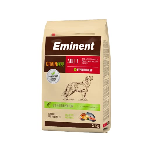 Eminent Grain Free | Hundefutter Trockenfutter für Erwachsene Hunde Kleiner und mittlerer Rassen | Getreidefrei | Hypoallergenes | 1x 2 kg von EMINENT