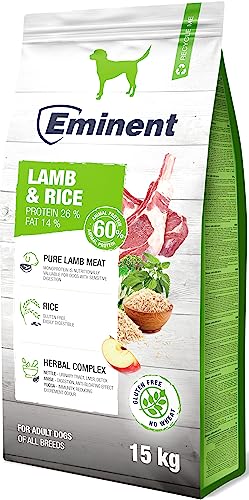 Eminent Lamb & Rice| Glutenfreies Hundefutter | Glutenfreie Vollnahrung für Erwachsene Hunde Aller Rassen 15kg von EMINENT