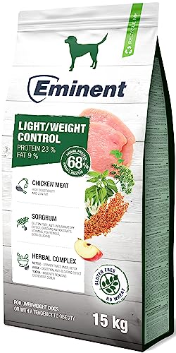 Eminent Light/Weight Control | High Premium Hundefutter Glutenfreie |Trockenfutter für Hunde mit Neigung zu Übergewicht 15kg von EMINENT