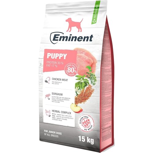 Eminent Puppy | High Premium Hundefutter Glutenfreie |Trockenfutter für Welpen, trächtige und laktierende Hündinnen Kleiner und mittlerer Rassen 15kg 15 kg (1er Pack) Eminent Puppy | High Premium Hundefutter Glutenfreie |Trockenfutter für Welpen, trächtige und laktierende Hündinnen Kleiner und mittlerer Rassen 15kg 15 kg (1er Pack) von EMINENT