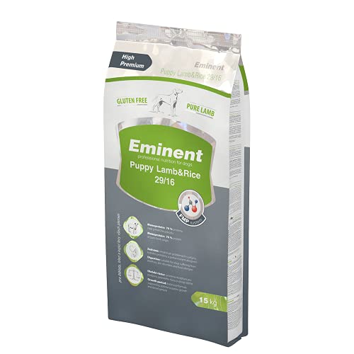 Eminent Puppy Lamb & Rice | Glutenfreies Hundefutter | High Premium Trockenfutter für Welpen, trächtige und laktierende Hündinnen Aller Rassen… (15kg) von EMINENT