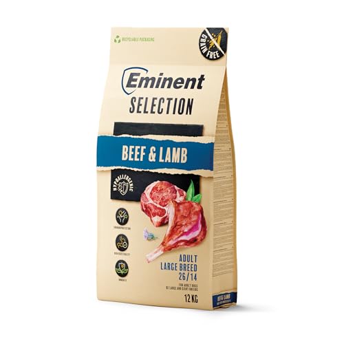 Eminent Selection Adult Large Breed – Premium Trockenfutter für große Hunde | Grain-Free oder glutenfrei | Rind & Lamm/Schwein & Ente | Gelenke, Fell & Verdauung | 2 kg / 12 kg (12 kg, Beef & Lamb) von EMINENT