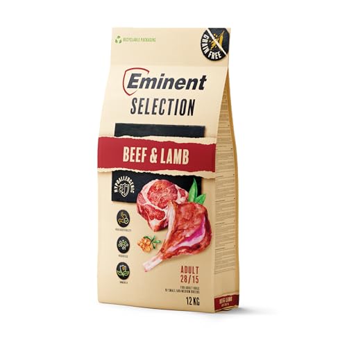 Eminent Selection Adult – Natürliches Hundefutter für ausgewachsene Hunde | Getreidefrei & glutenfrei | Rind & Lamm/Schwein & Ente | Für Sensible Verdauung & glänzendes Fell von EMINENT