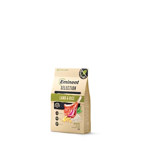 Eminent Selection Sensitive – Hundefutter für Sensible Hunde | Fisch & Insekt (getreidefrei) / Lamm & Reis (glutenfrei) | Hypoallergen & leicht verdaulich (2 kg, Lamb & Rice) von EMINENT