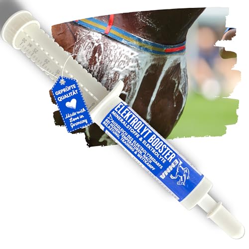 Elektrolyte für Pferde Paste 1St Elektrolyte Pferd Plus mit Vitamin b komplex mit Kalium Natrium Calcium Magnesium Pferd I Elektrolyt Liquid bei Durchfall Kotwasser Schwitzen Elektrolyte Sport Pferde von EMMA