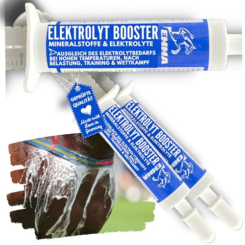 Elektrolyte für Pferde Paste 3St Elektrolyte Pferd Plus mit Vitamin b komplex mit Kalium Natrium Calcium Magnesium Pferd I Elektrolyt Liquid bei Durchfall Kotwasser Schwitzen Elektrolyte Sport Pferde von EMMA