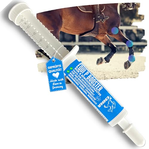 EMMA MSM Pferd Gelenk Paste für Pferde - Equi P mit MSM (Schwefel) Bierhefe Glucosamin Chondroitin Weidenrinde Pferd - Zusatzfutter Unterstützung der Gelenke Sehnen - Alternativ MSM Pulver Pferd 30ml von EMMA