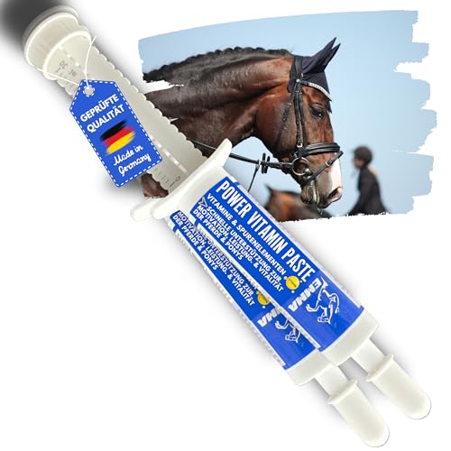 EMMA Pferde Vitamine Vitaminpaste I VIT E Energie & Mineralstoffe Pferde Paste I Vitamin-e I Vitamin-b-komplex Pferd Vitamin-b12 L-Lysin Zink Pferd I B-Vitamine Komplex hochdosiert 2x30ml von EMMA