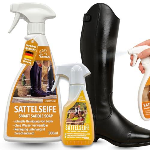 Lederseife Sattelseife Leder Pferd 0,25 0,5l für Ledercouch Sofa Couch Sattel Jacke Schuhe Stiefel I Saddle Soap Lederfett farblos - Lederpflegemittel Lederpflege Auto Leder Balsam Leder Reinigung von EMMA