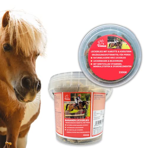 Pferdeleckerlis 3 Sorten I Banane Kräuter Karotte - naturbelassene Pferde Leckerli + Vitamine, Mineralstoffen und Spurenelementen I Zusatz Pferdefutter I Leckerli Mix Pferd Pony Belohnung 250g 400g Pferdeleckerlis 3 Sorten I Banane Kräuter Karotte - naturbelassene Pferde Leckerli + Vitamine, Mineralstoffen und Spurenelementen I Zusatz Pferdefutter I Leckerli Mix Pferd Pony Belohnung 250g 400g von EMMA