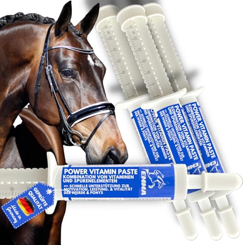Vitamin Paste für Pferde I Energie Booster B-Vitamine I Vitamin B-komplex Pferd B12 Lysin Zink Pferd I Mineralien I Immunsystem stärken I Vitamin E Pferd Spurenelemente hochdosiert Oldie Stuten 4St Vitamin Paste für Pferde I Energie Booster B-Vitamine I Vitamin B-komplex Pferd B12 Lysin Zink Pferd I Mineralien I Immunsystem stärken I Vitamin E Pferd Spurenelemente hochdosiert Oldie Stuten 4St von EMMA