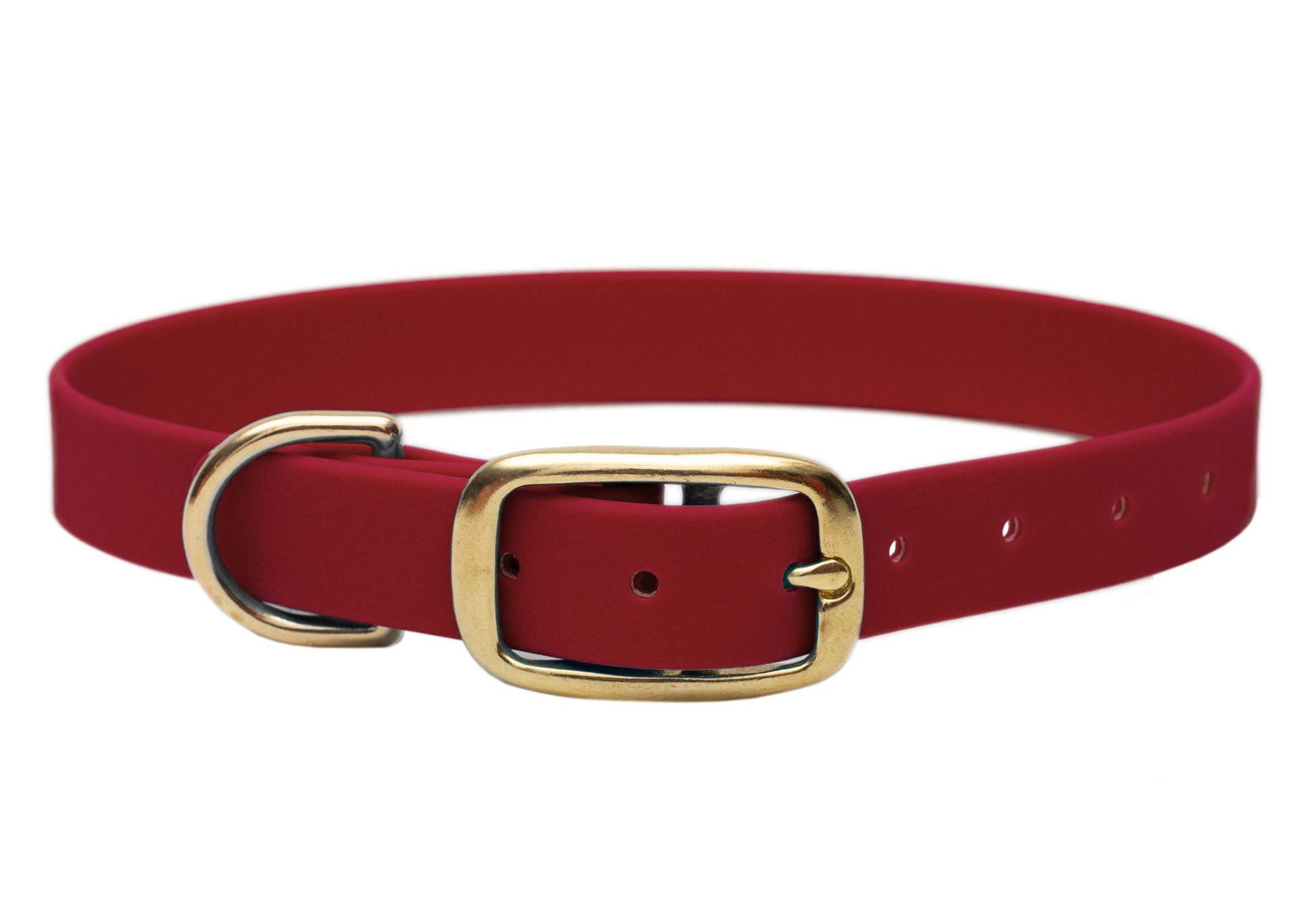 Biothane Halsband Bordeaux XL (49-59cm) / 16mm / Gold von EMMY&PEPE