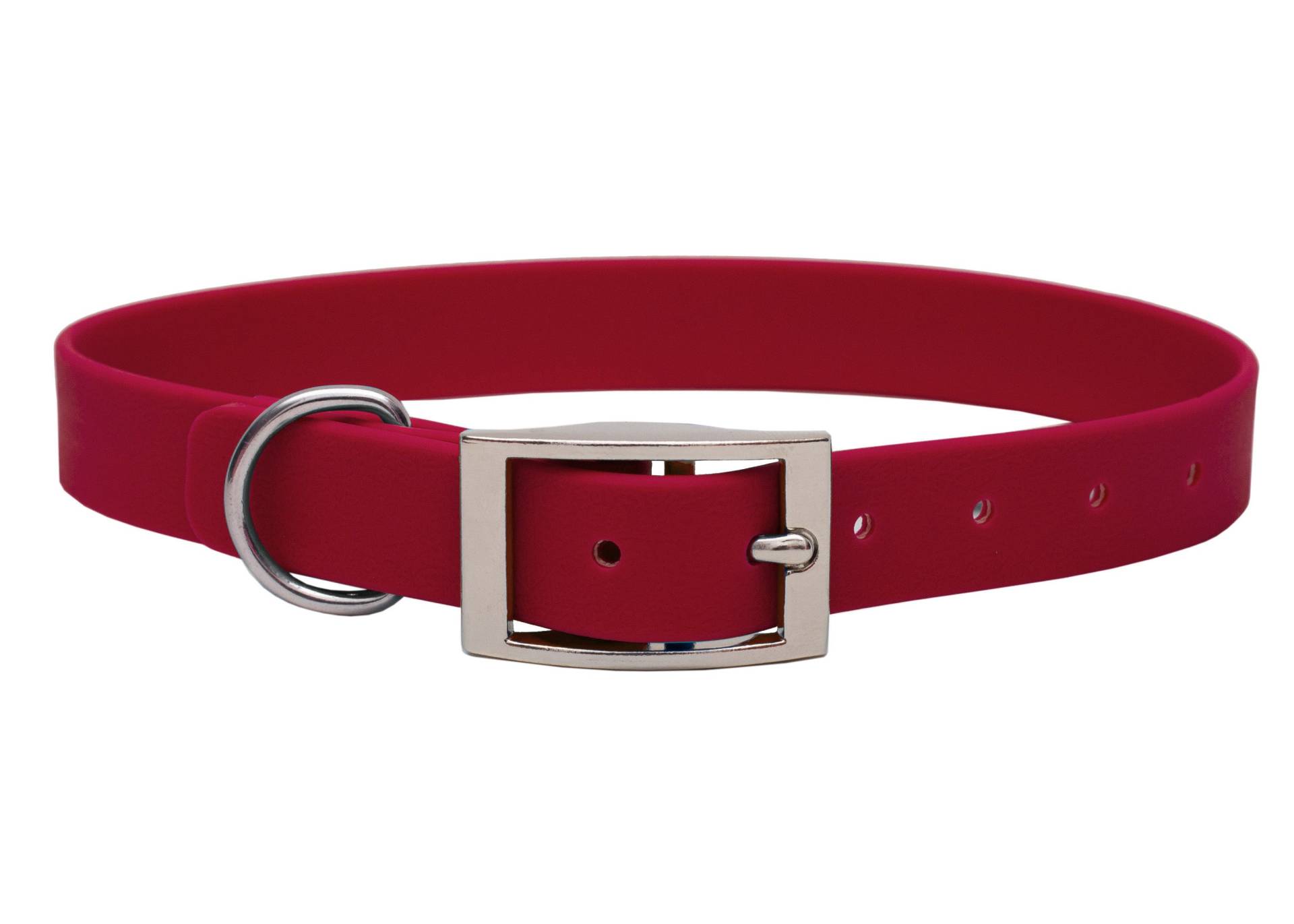 Biothane Halsband Bordeaux XL (49-59cm) / 20mm / Silber von EMMY&PEPE