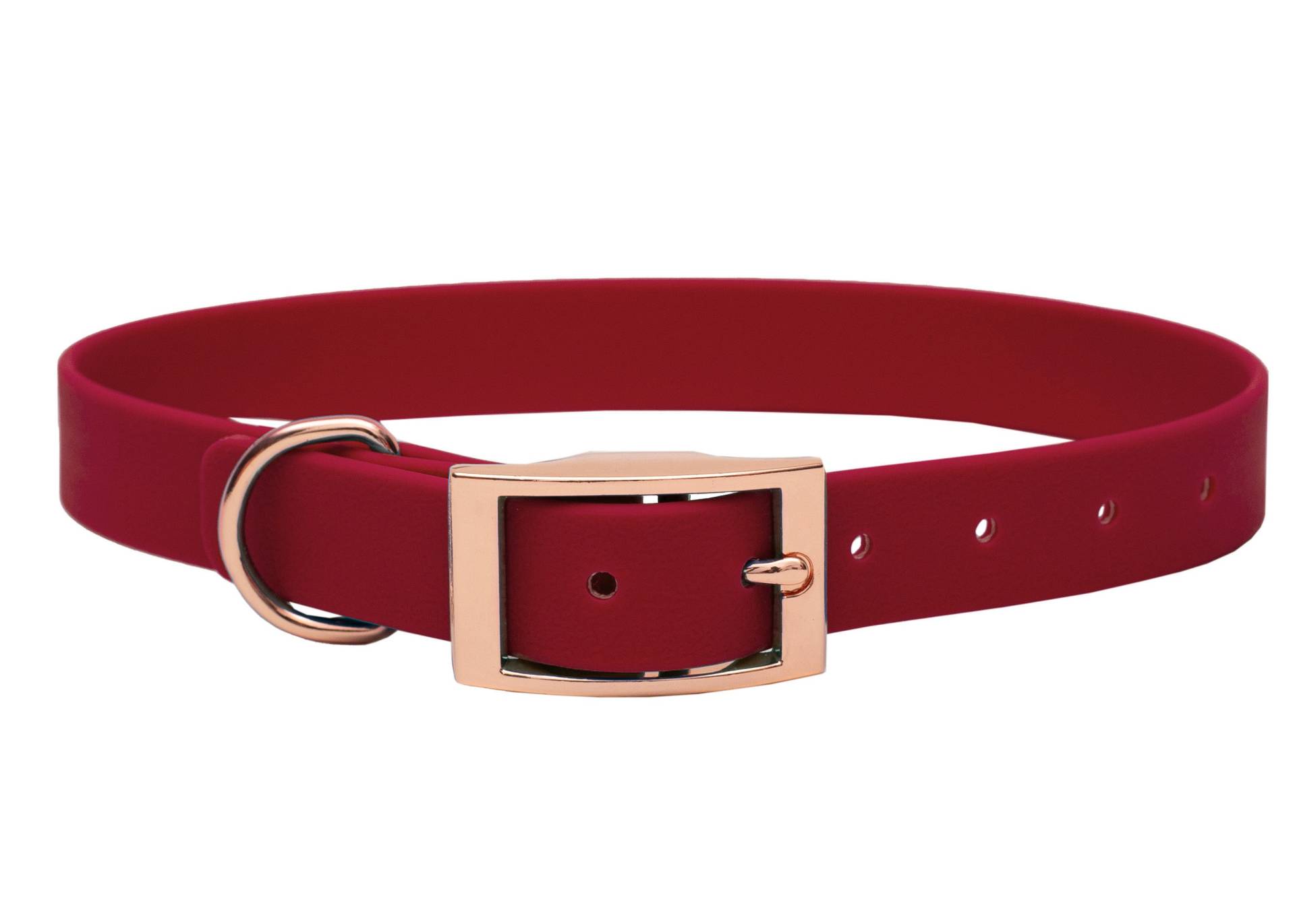 Biothane Halsband Bordeaux XXL (59-69cm) / 25mm / Rosegold von EMMY&PEPE