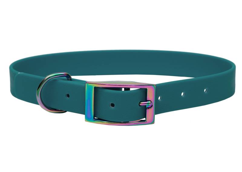 Biothane Halsband Green Regenbogen / XL (49-59cm) von EMMY&PEPE