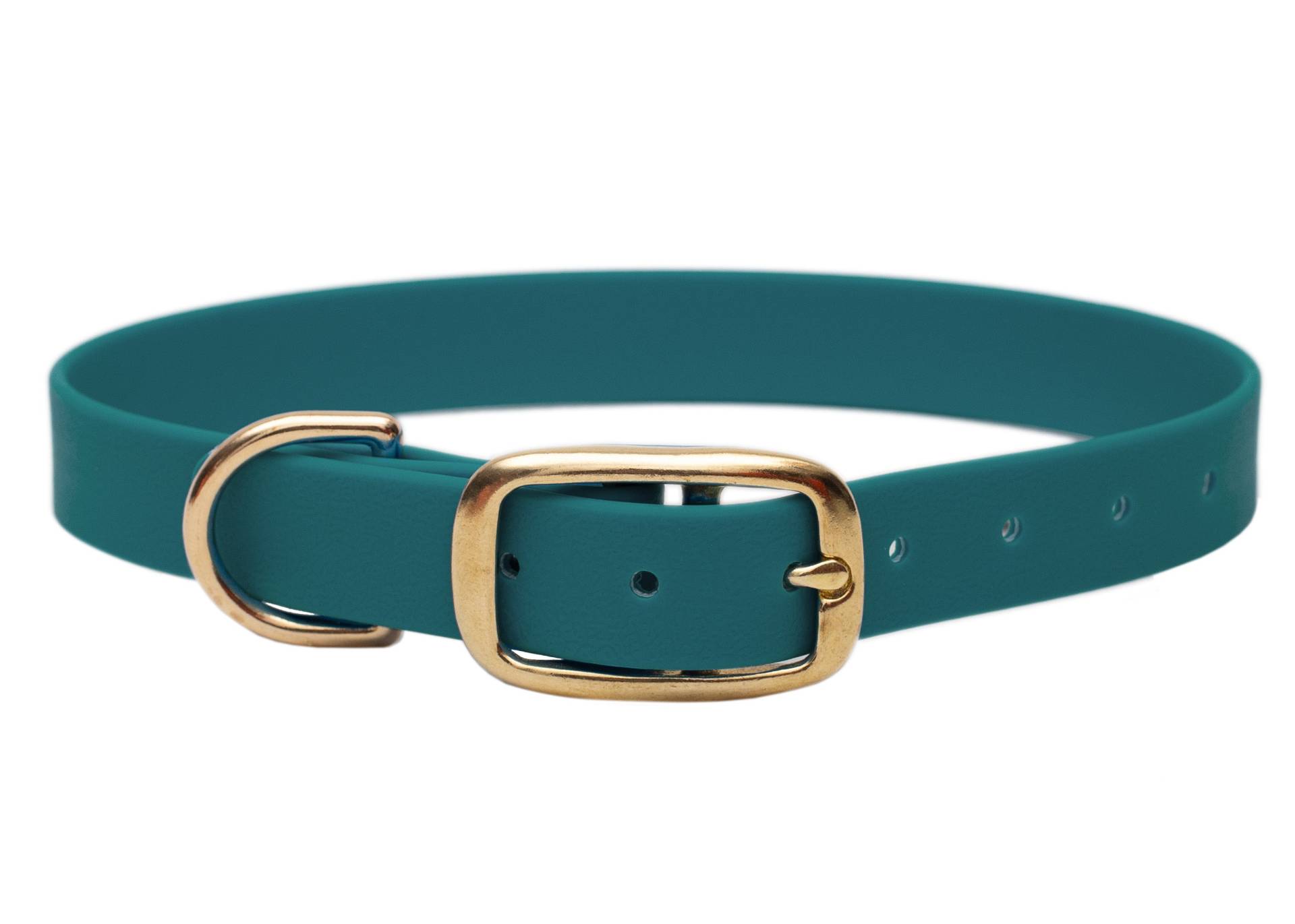 Biothane Halsband Green S (25-33cm) / 25mm / Gold von EMMY&PEPE