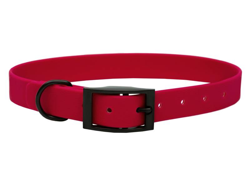 Biothane Halsband Magenta Schwarz / M (33-40cm) von EMMY&PEPE