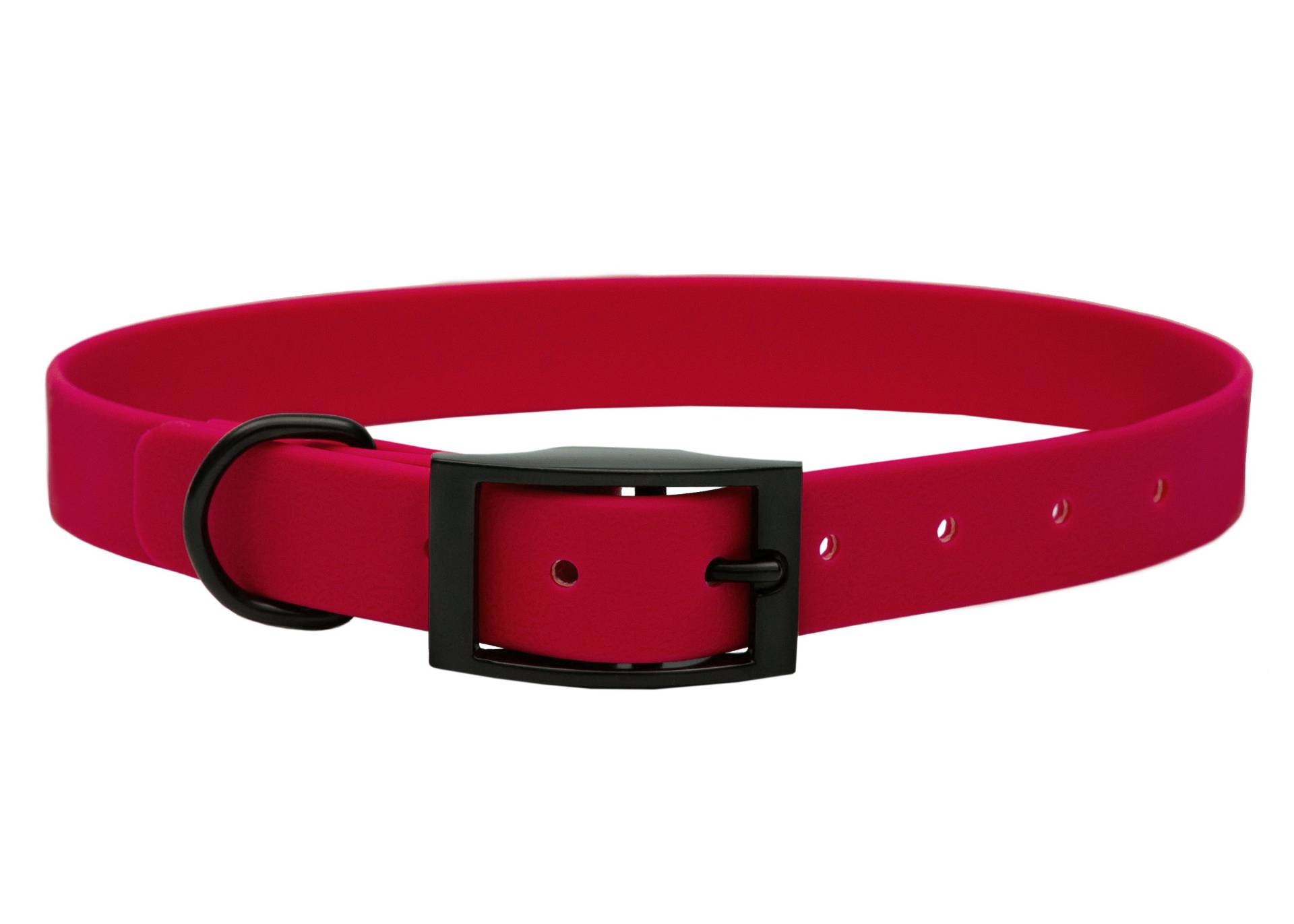 Biothane Halsband Magenta Schwarz / XXL (59-69cm) von EMMY&PEPE
