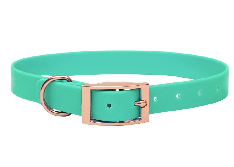 Biothane Halsband Mint L (39-49cm) / 16mm / Rosegold von EMMY&PEPE