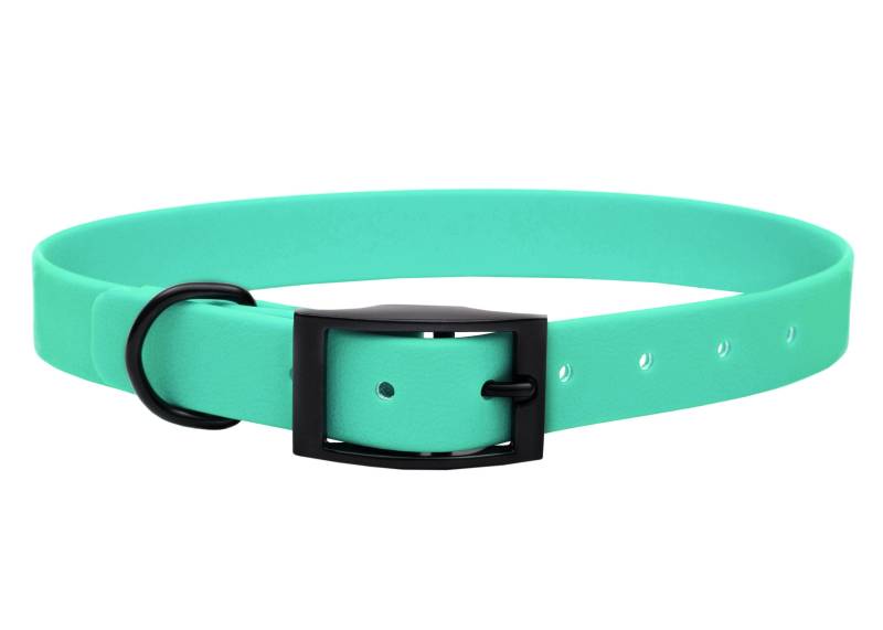 Biothane Halsband Mint S (25-33cm) / 20mm / Schwarz von EMMY&PEPE