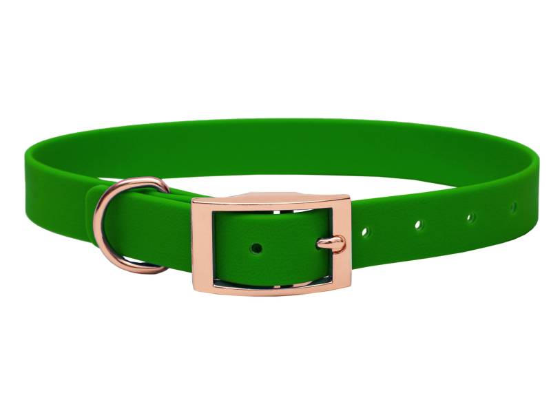 Biothane Halsband Olive L (39-49cm) / Rosegold von EMMY&PEPE