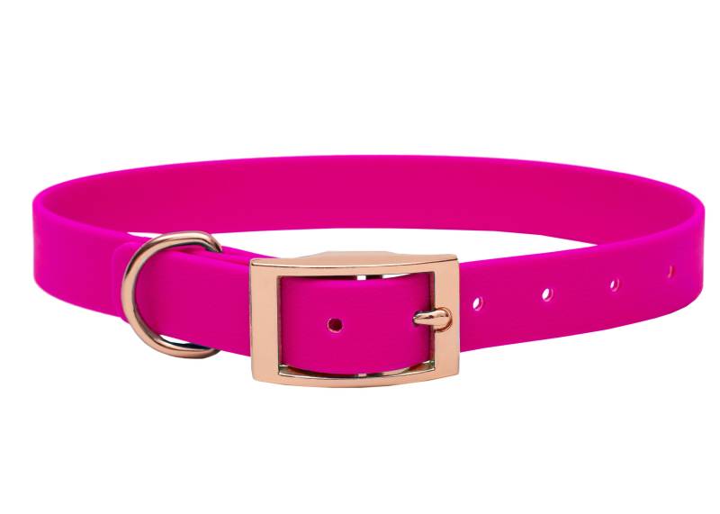 Biothane Halsband Pink L (39-49cm) / 16mm / Rosegold von EMMY&PEPE