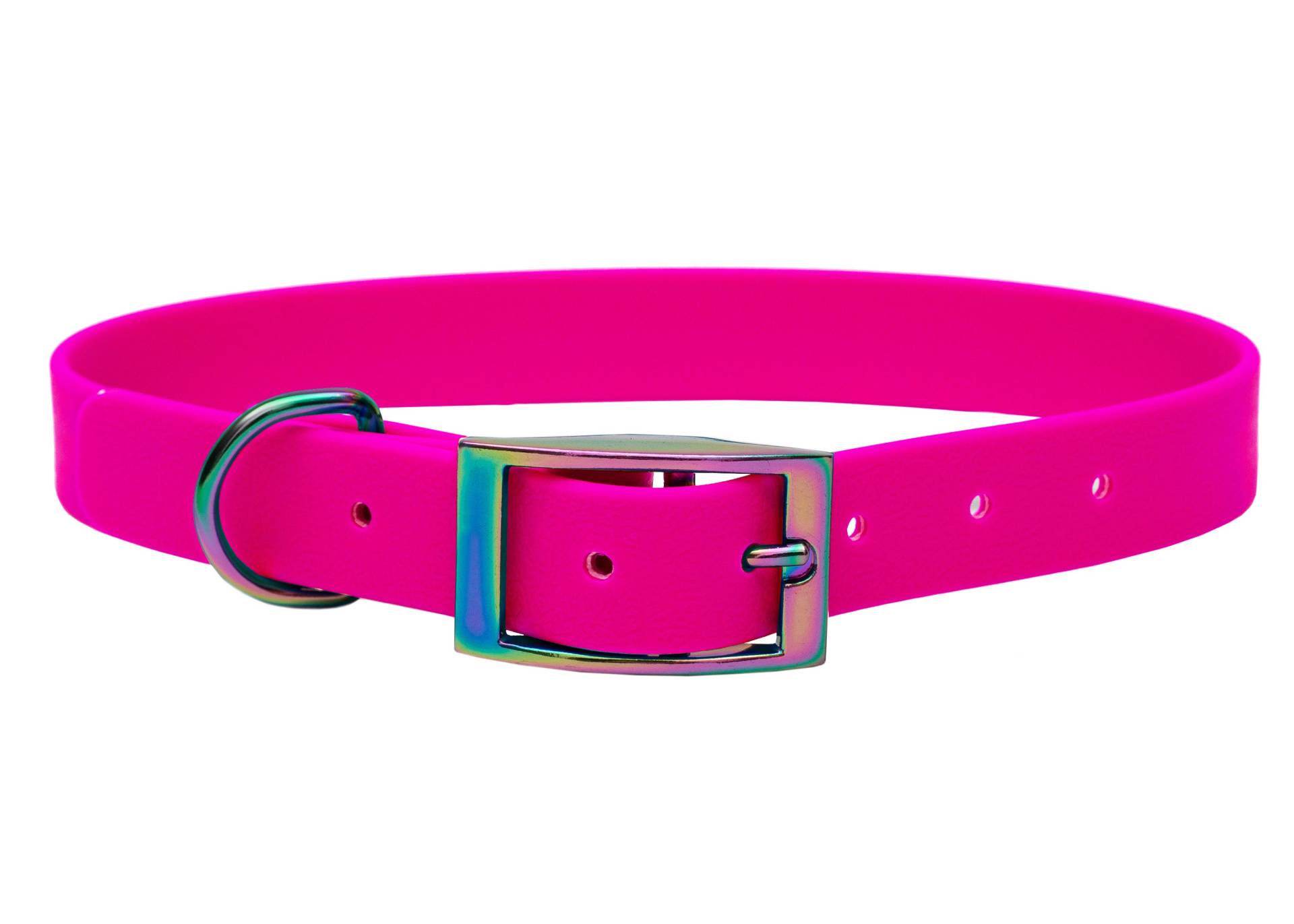 Biothane Halsband Pink M (33-40cm) / 16mm / Regenbogen von EMMY&PEPE