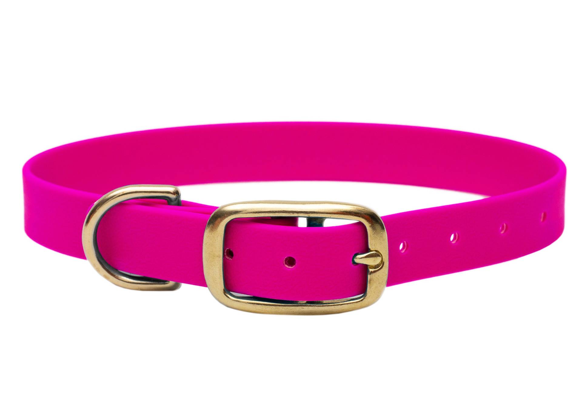 Biothane Halsband Pink XL (49-59cm) / 16mm / Gold von EMMY&PEPE