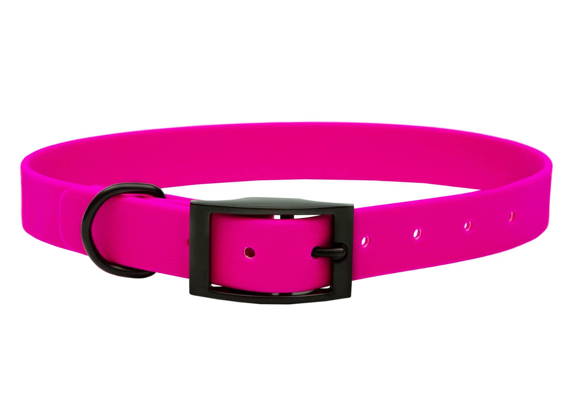 Biothane Halsband Pink XL (49-59cm) / 16mm / Schwarz von EMMY&PEPE