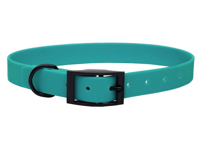 Biothane Halsband Türkis XL (49-59cm) / 16mm / Schwarz von EMMY&PEPE