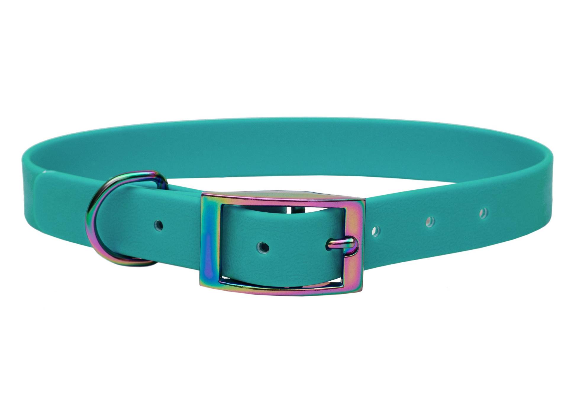 Biothane Halsband Türkis XXL (59-69cm) / Regenbogen von EMMY&PEPE