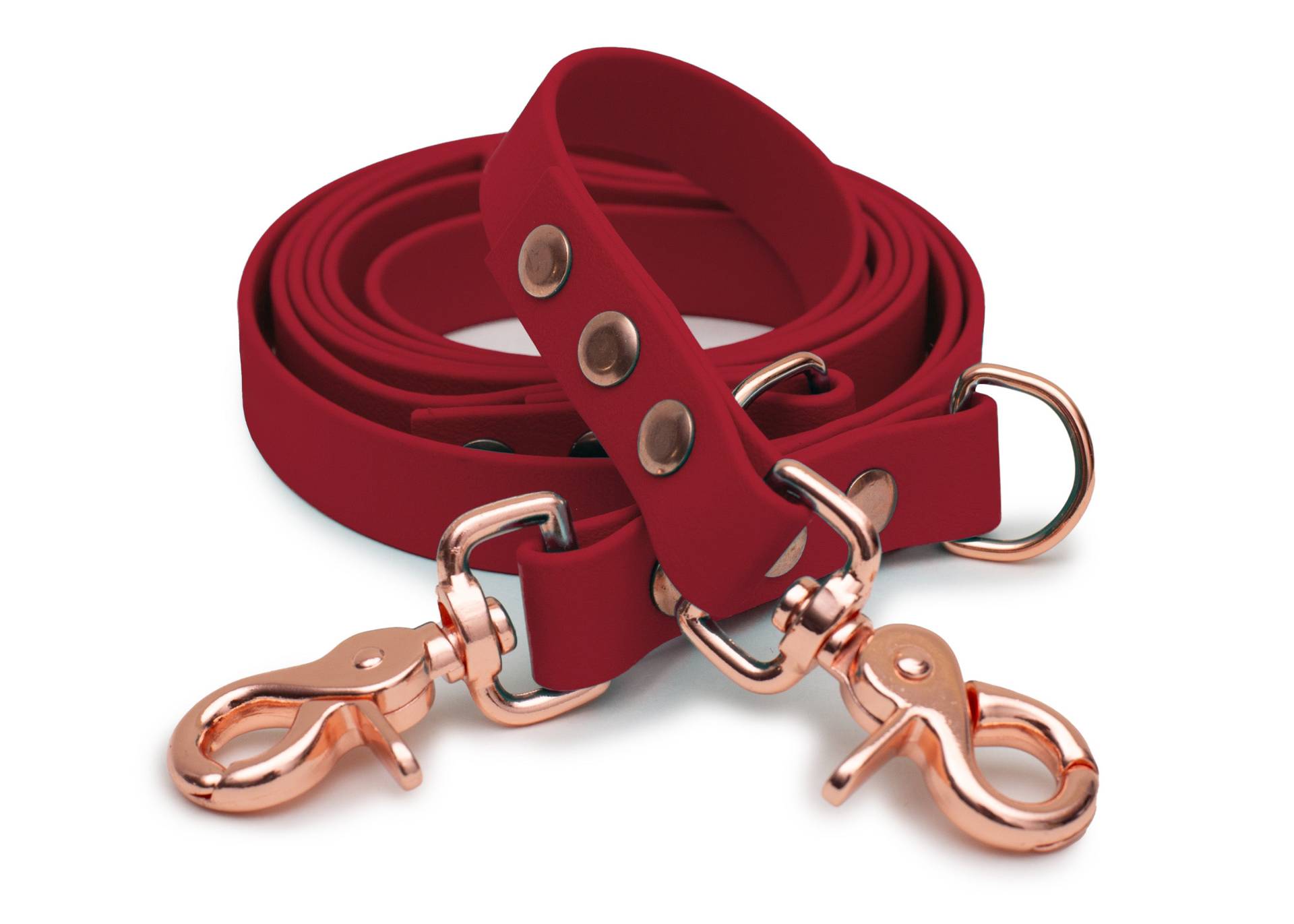 Biothaneleine Bordeaux 16mm / 1.20m / Sicherheitskarabiner Gold Biothaneleine Bordeaux 16mm / 1.20m / Sicherheitskarabiner Gold von EMMY&PEPE