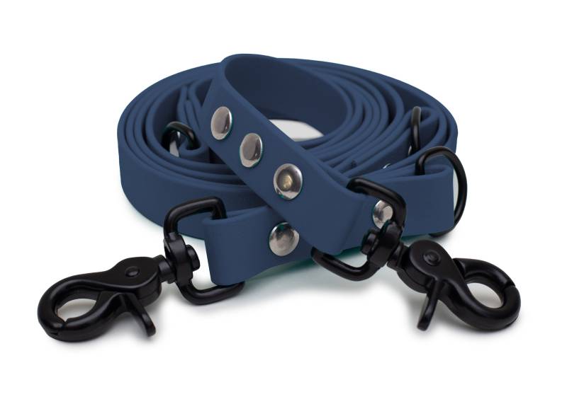 Biothaneleine Dark Blue 20mm / 1.20m / Scherenkarabiner Schwarz Biothaneleine Dark Blue 20mm / 1.20m / Scherenkarabiner Schwarz von EMMY&PEPE
