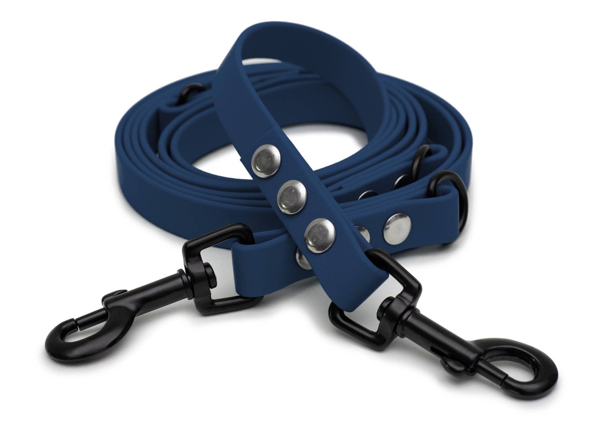 Biothaneleine Dark Blue 20mm / 2m / Bolzenkarabiner Schwarz Biothaneleine Dark Blue 20mm / 2m / Bolzenkarabiner Schwarz von EMMY&PEPE