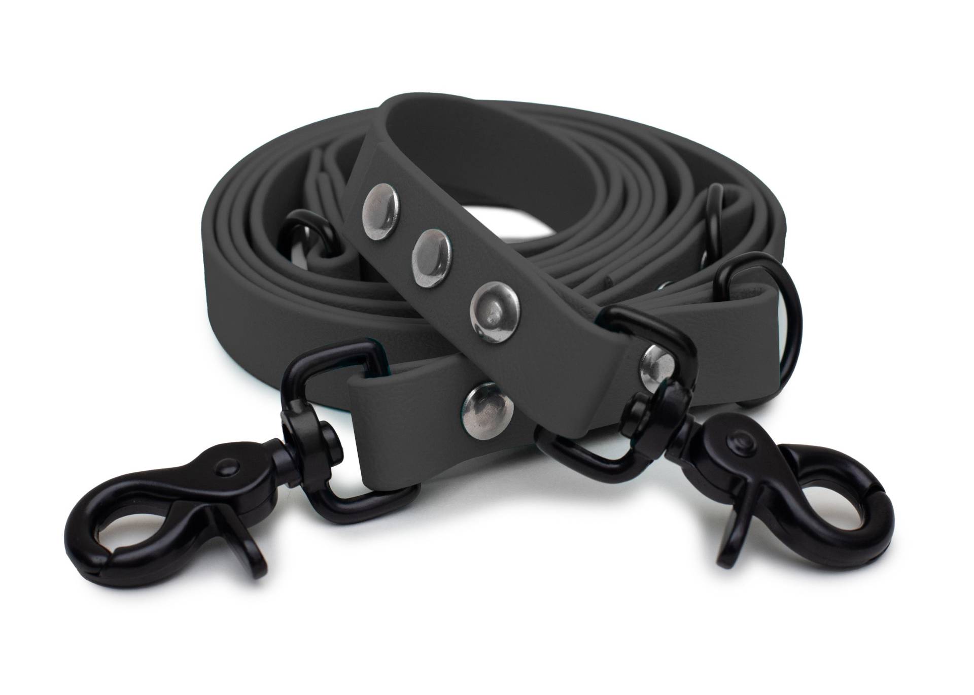 Biothaneleine Grau 20mm / 2m / Scherenkarabiner Schwarz Biothaneleine Grau 20mm / 2m / Scherenkarabiner Schwarz von EMMY&PEPE