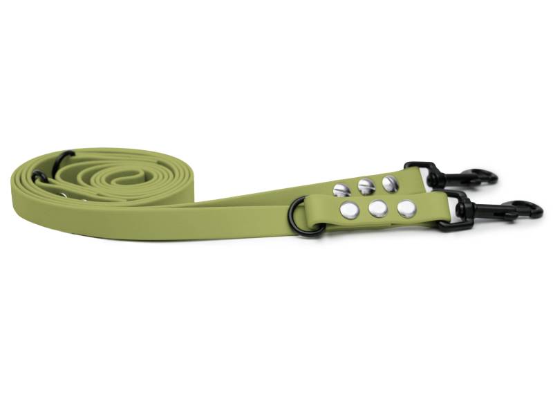 Biothaneleine Khaki 16mm / Schwarz von EMMY&PEPE