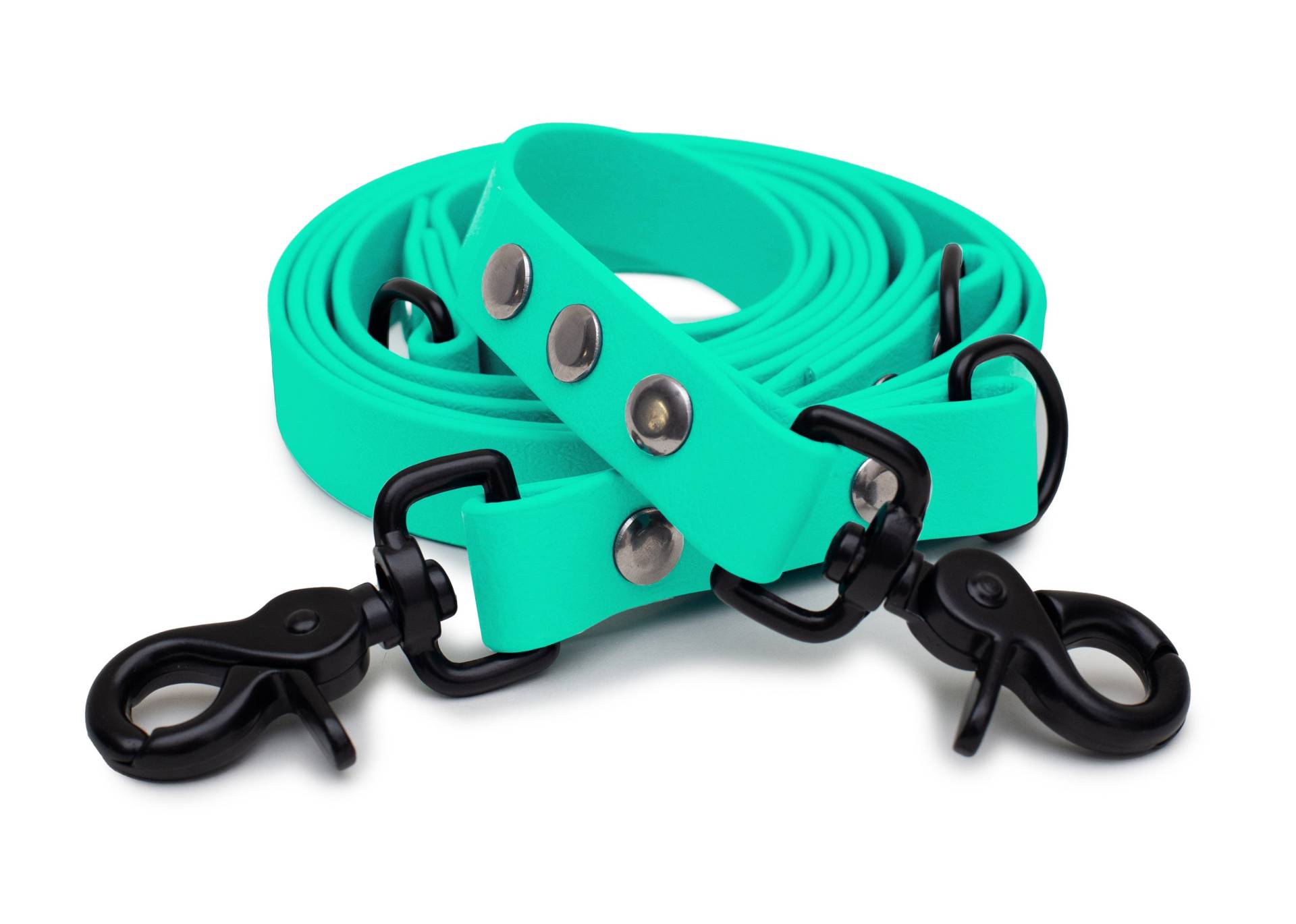 Biothaneleine Mint 20mm / 1.20m / Scherenkarabiner Schwarz Biothaneleine Mint 20mm / 1.20m / Scherenkarabiner Schwarz von EMMY&PEPE