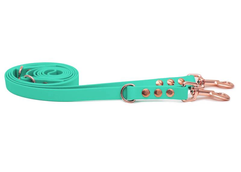 Biothaneleine Mint 20mm / 3m / Bolzenkarabiner Rosegold Biothaneleine Mint 20mm / 3m / Bolzenkarabiner Rosegold von EMMY&PEPE