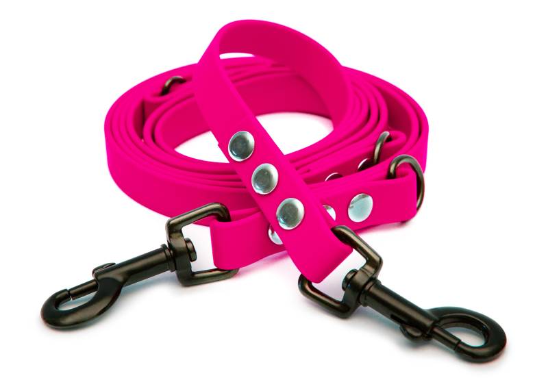 Biothaneleine Pink 20mm / 2m / Bolzenkarabiner Schwarz Biothaneleine Pink 20mm / 2m / Bolzenkarabiner Schwarz von EMMY&PEPE