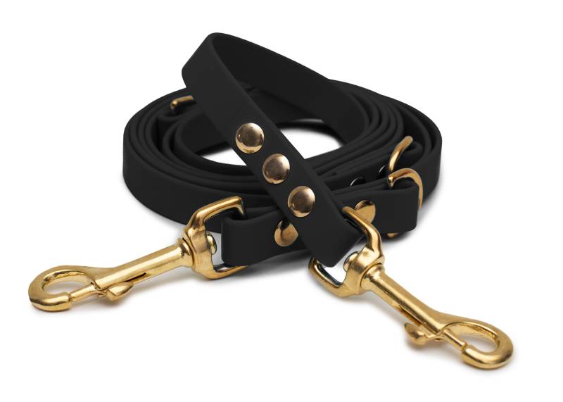 Biothaneleine Schwarz 16mm / Silber von EMMY&PEPE