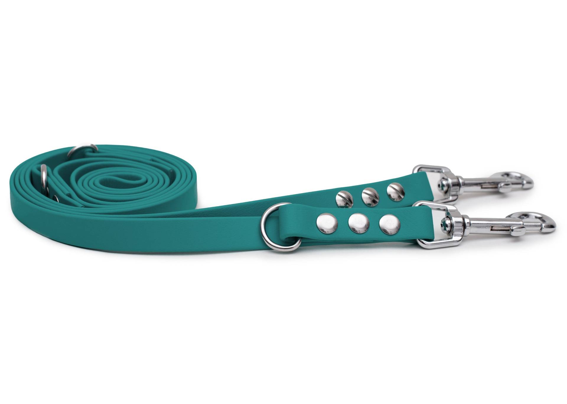 Biothaneleine Waldgrün 25mm / 2.50m / Bolzenkarabiner Silber von EMMY&PEPE