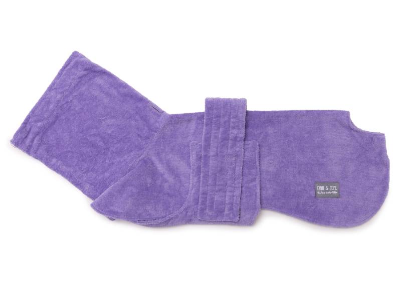Hundebademantel aus Bambusfaser Lilac XS von EMMY&PEPE