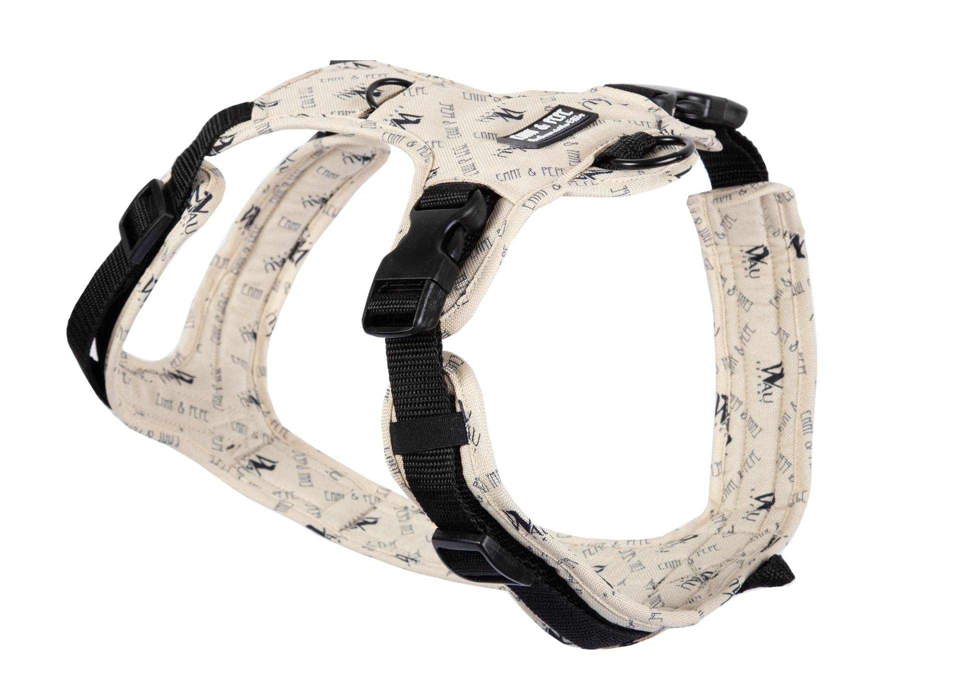 Hundegeschirr "Wau-Effekt" Creme XS/S von EMMY&PEPE