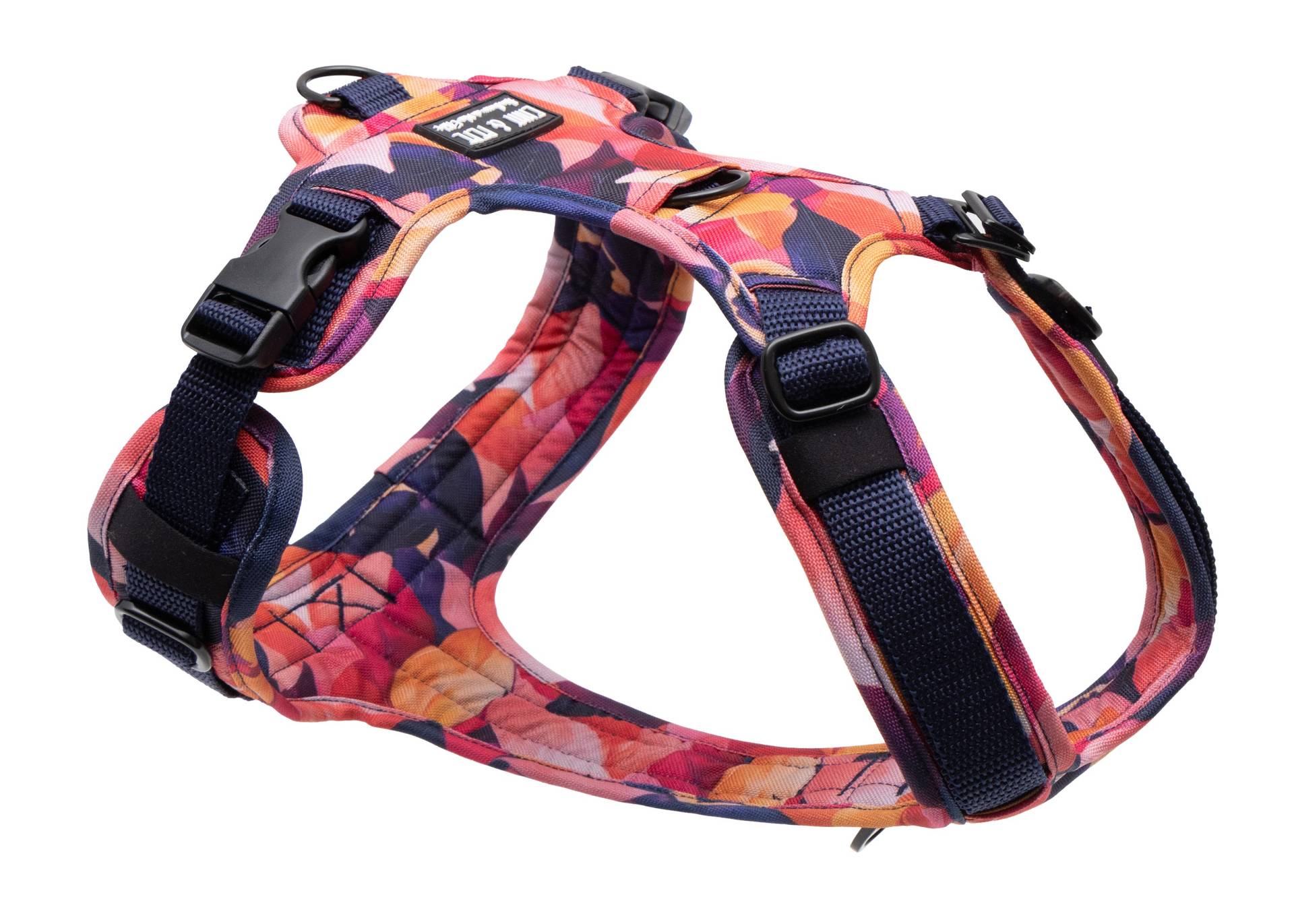 Hundegeschirr mit Halsöffnung Blättergedöns L/XL von EMMY&PEPE